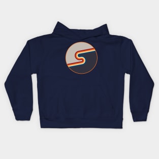 Simply Even More Retro Curves Kids Hoodie